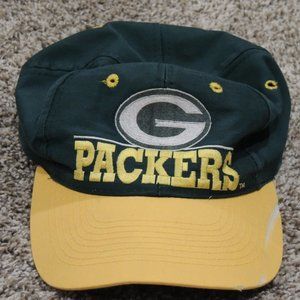 Vintage Green Bay Packers Snapback Hat Cap The Game